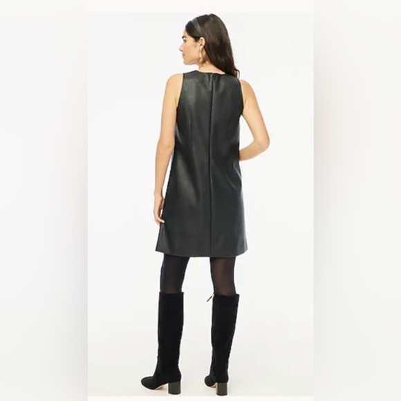 J Crew Factory Sleeveless Faux Leather Dress - Picture 2 of 12